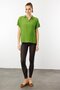 Women's Polo Collar Low Sleeve Shirt Green - 5