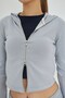 Zippered Hooded Sweatshirt and Wide Leg Tailored Pants Modal Fabric - 5