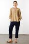 Women's Open Collar Collar Ethnic Embroidered Shirt Stone - 5