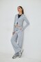 Zippered Hooded Sweatshirt and Wide Leg Tailored Pants Modal Fabric