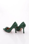 Women's High Heel Shoes Green Skin 2361332859 - 3