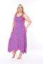 Summer Strap Combed Cotton Asymmetrical Cut skirt Large Size Dress - 3