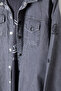 Smoked Crew Neck T-Shirt Boys' Jean Shirt with Chest Pocket 20081 - 3