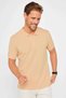 Slim Fit Men Poloshirt Blue-Emerald-Grey-Green-White Pot Plain Pique Collar T-Shirt - 6