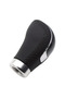 Universal Black Stitched Leather Sporty Look Gear Shift Knob Manual Gear Shift Lever with Cover and Attachment - 4