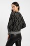 Women's Vita-188 Game Crew Neck Knitwear Sweater Black - 2
