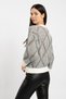 Women's Vita-188 Game Crew Neck Knitwear Sweater Gray - 2