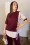 Women's Short-Sleeve Tie-Detail and Shirt Detail Top and Pants Modal Set - 3