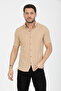 Men's Short Sleeve Slim Fit Knitted Shirt 2583