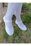 White Girl's Bow Detail Velcro Comfortable Sole Children's Ballerina Shoes