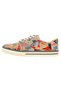 Women's Vegan Leather Multi-Colored Sneakers - Hi Fish Design - 3
