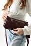 Felix Women's Foldable Claret Red Chain Detailed Shoulder and Crossbody Bag - 3