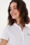 Women's White Basic Polo Neck T-Shirt 50305764 -Vr013 - 3