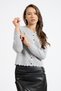 Women's Virka Openwork Thin Knitwear Cardigan Gray - 4