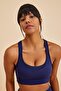 Sportive Navy Blue Light Touch Sports Bra with Recovery Effect - 2