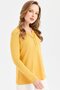 Women's Shoulder and Collar Needle Embroidered Cotton Blouse Mustard