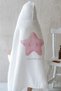 4 Layers Muslin Hooded Towel - Pure Baby Series - Fluffy Pink Star - 2
