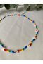 Rainbow Color Sand Beaded Flower Necklace - 4