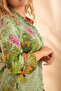 Short Shirt Oversized Ethnic Green Bnts-23009-B - 3