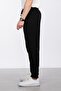 Pleated Loose Fabric Trousers - Black - 4