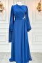 Feza Evening Dress Indigo - 3
