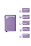 Rfid Protected Women's Lilac Automatic Mechanism Anti-Theft Card Holder Wallet with Coin Compartment - 2