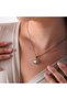 Pearl Core Women's 2-Piece Jewelry Set Earrings Necklace Set Copper Hand Made Crystal Stone No Tarnishing - 3