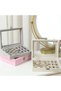 Jewelry Storage Box and Organizer, Jewelry Holder and Display Organizer for Earrings, Necklaces, Bracelets and Rings, Beige - 2