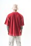 Men's the Standard Printed Oversize T-Shirt Claret Red - 3