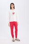 طقم بيجامة Fall in Love Aristocats بأكمام طويلة وخصر مطاطي وجزء سفلي منقوش D2287AX24WN