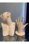 21cm Skin Color Set of 2 Decorative Jewelry Organizer Manikin Stand Set for Stylish Makeup Jewellery Necklace Exhibition