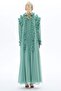 Vertical Rib Detail Dress Green - 4
