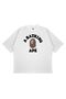 Unisex Oversize a Bathing Ape Printed Boxy Fit Thick Fabric T-Shirt
