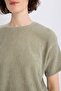 Relax Fit Crew Neck Wrap Short Sleeve T-Shirt C3843Ax25Sp - 7