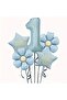 Daisy Blue Happy Birthday 1 Year Old Foil Balloon Set