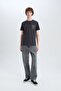 100% Cotton Slim Fit Crew Neck Printed Short Sleeve T-Shirt C2131Ax25Sm - 2