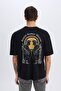 100% Cotton Oversize Wide Fit Crew Neck Back Printed Short Sleeve T-Shirt Z6083Az25Sm - 8