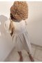 Heart Jewelled Linen Dress 2-7 Years Natural