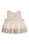 Waist Drum Lace Linen Blouse 2-7 Years Natural - 2