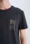 100% Cotton Slim Fit Crew Neck Printed Short Sleeve T-Shirt C2131Ax25Sm - 5