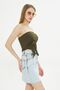 Women's Sandy Asymmetrical Gathered Strapless Blouse - 4