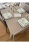 Laceless Dowry Living Room Tablecloth with French Lace and Pico Wrap Detail - 4