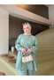 Çağla Green Loose Suit with Muslin Trousers - 3