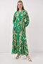 Women's Emerald Green Patterned Hijab Dress 2423 - 3
