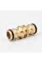 2 Way Garden Brass Hose Connector Joiner Coupler Watering Water Pipe Tap Male Water Pipe Repair E... - 4