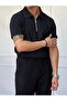 Polo Collar Men's T-Shirt Wide Fit Stretch Premium Fabric - 3