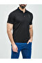 Men's Regular Fit Stripe Pattern on the Shoulders Short Sleeve Cotton Black Polo Neck T-Shirt 25411300 -011
