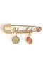 Plated Mashallah Written Zircon Stone Baby Lapel Pin Tybkı025 - 2