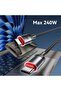 CA186 240W Type-C to Type-C Aluminum Alloy Data Cable, Length: 2m(Black) - 4
