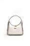 White - Women's Shoulder Bag with Gray Logo Sp1187